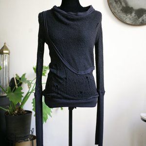 Diesel Mohair Distressed Goth Sweater Tunic